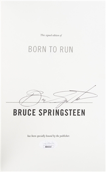 Bruce Springsteen Signed Hard Cover "Born to Run" Book (JSA)